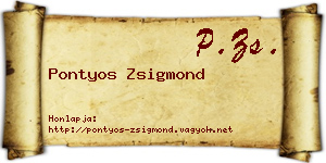 Pontyos Zsigmond névjegykártya