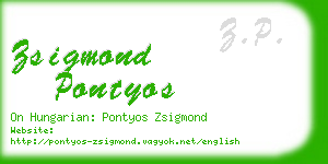 zsigmond pontyos business card